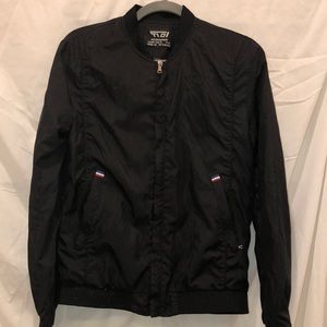 Black bomber jacket